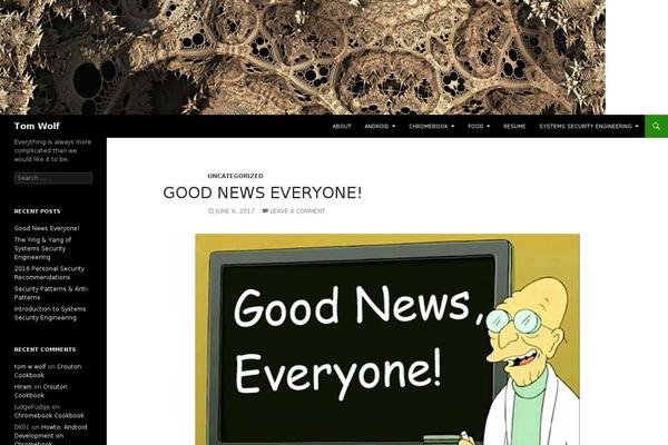 Twenty Fourteen theme site design template sample