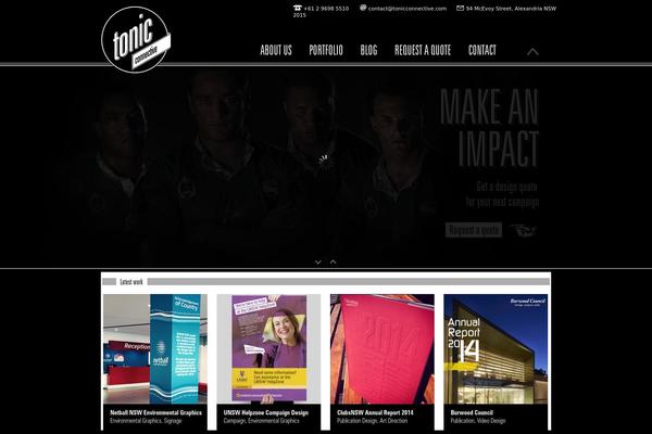 Tonic theme site design template sample