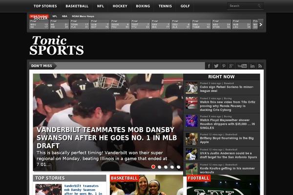 Gameday theme site design template sample