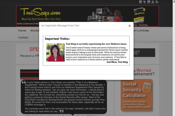 Site using Homepage-pop-up plugin