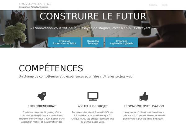 Onepress-child theme site design template sample