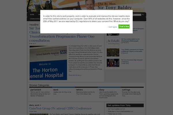 Site using Cookie-warning plugin