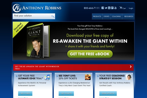 tonyrobbins.com site used Tonyrobbins2016