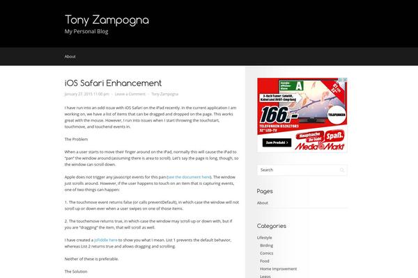 Retina theme site design template sample