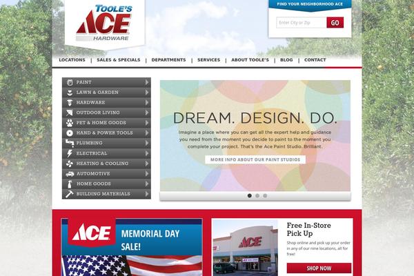 Ace theme site design template sample