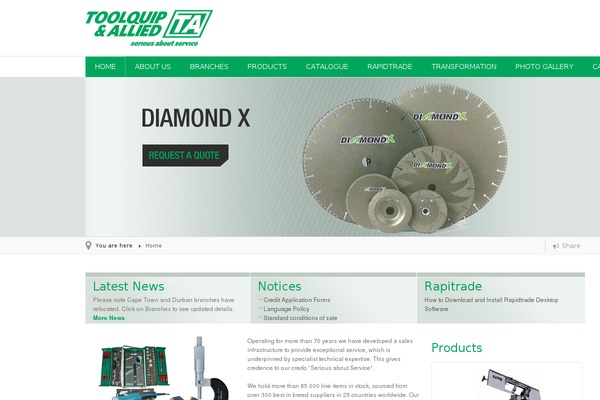 toolquip.co.za site used Protoss Theme