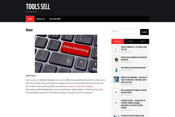 Hiero theme site design template sample