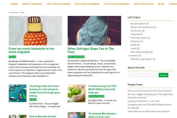 MesoColumn theme site design template sample