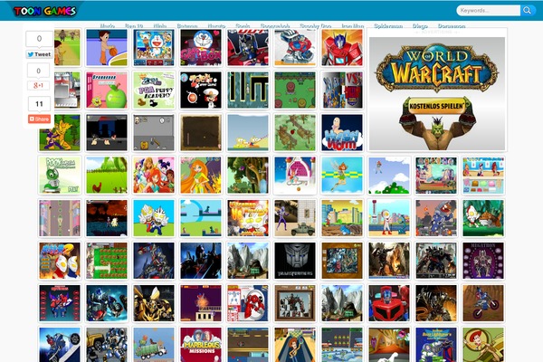 Games theme site design template sample
