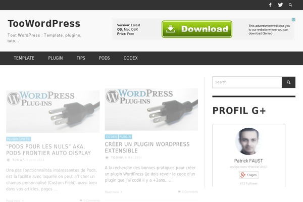 PRESSO theme site design template sample