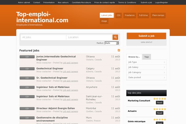 top-emploi-international.com site used Jobroller