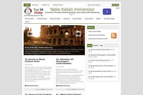 Gazette theme site design template sample