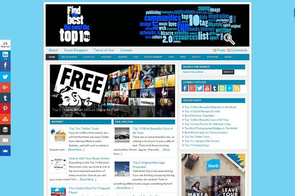 Site using Social Stickers plugin