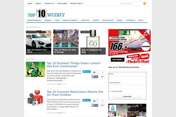 Freshlife theme site design template sample