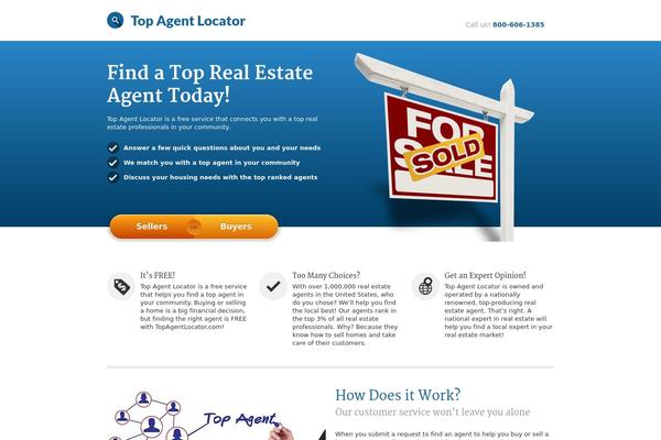 topagentlocator.com site used JustLanded