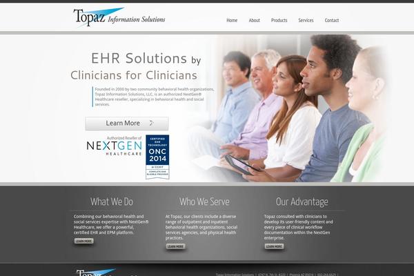 Topaz theme site design template sample