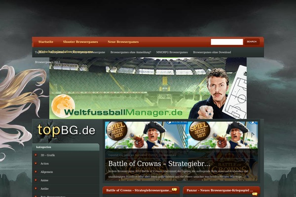 eGamer theme site design template sample
