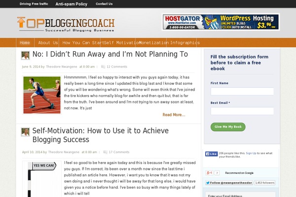 topbloggingcoach.com site used Twenty-seven-pro