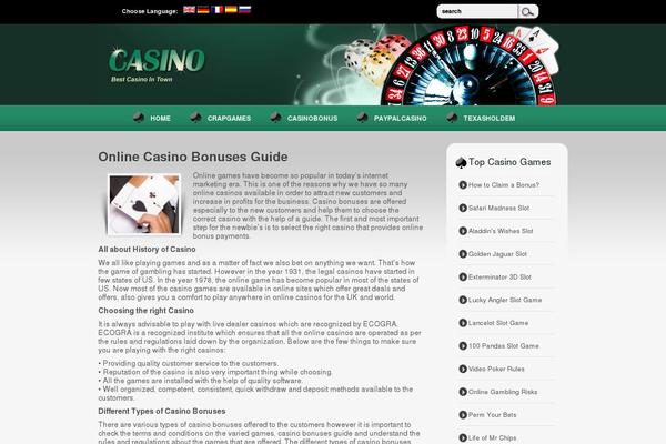 Default theme site design template sample