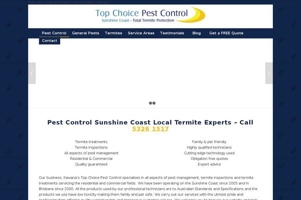 topchoicepestcontrol.com.au site used Pestcontrol