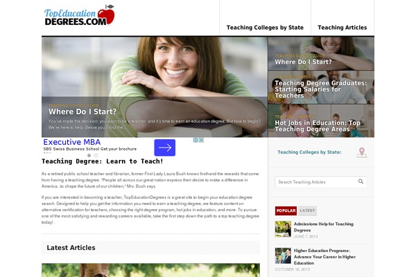 topeducationdegrees.com site used Delicious Magazine