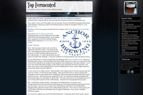 topfermented.com site used Inanis Glass