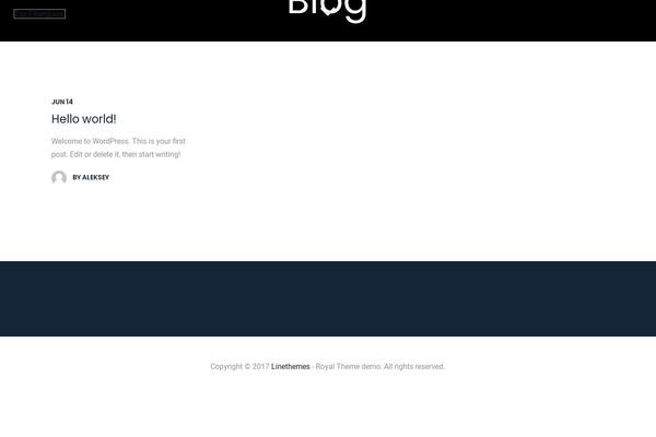 Royal theme site design template sample