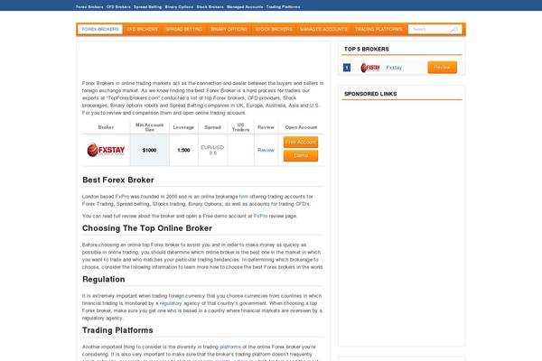 Forextheme theme site design template sample