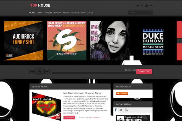 Site using SoundCloud Master plugin