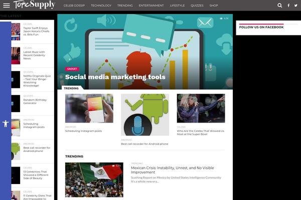 Site using Theia-post-slider plugin