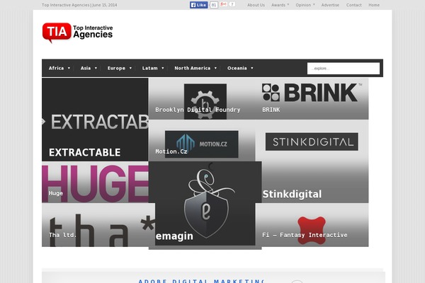 Tia theme site design template sample