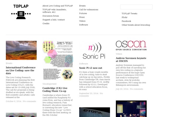 toplap.org site used Millo