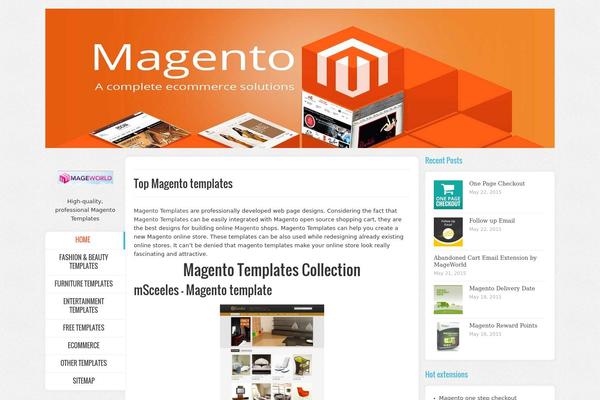 Official theme site design template sample