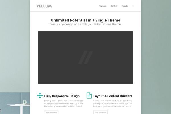 Vellum theme site design template sample