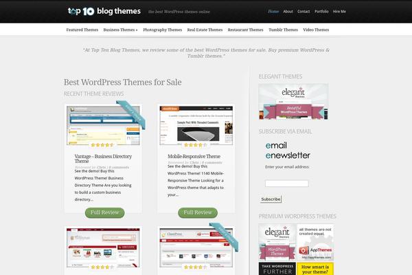 InReview theme site design template sample