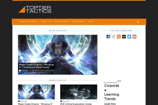 Magazin theme site design template sample