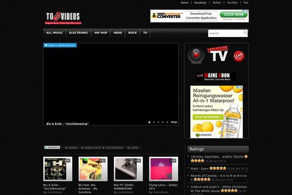 Video theme site design template sample