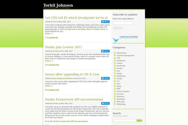 torkiljohnsen.com site used Green-marinee