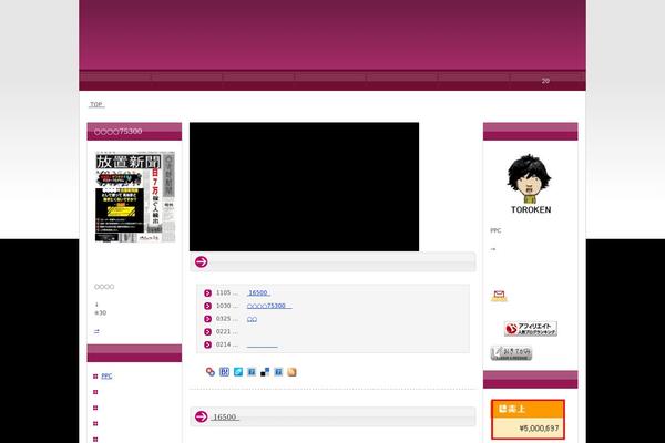 Blog theme site design template sample