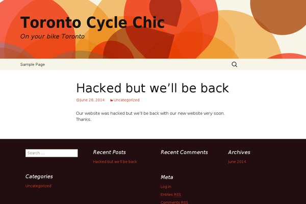 torontocyclechic.ca site used Twenty Thirteen