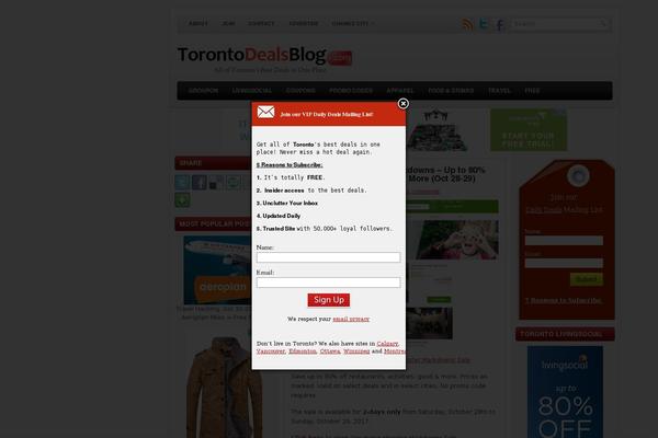 torontodealsblog.com site used Modeled