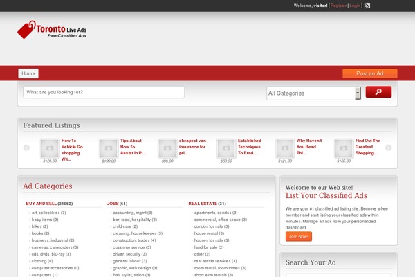ClassiPress theme site design template sample