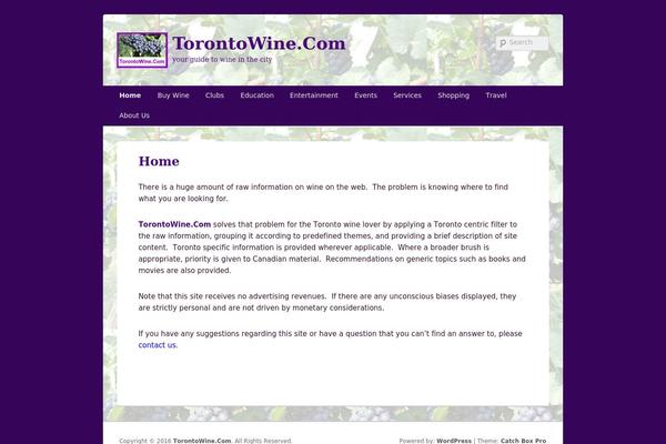 Catch Box Pro theme site design template sample