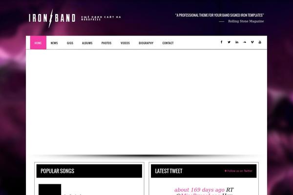 IronBand theme site design template sample