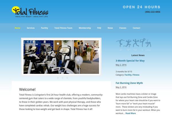 totalfitness theme websites examples