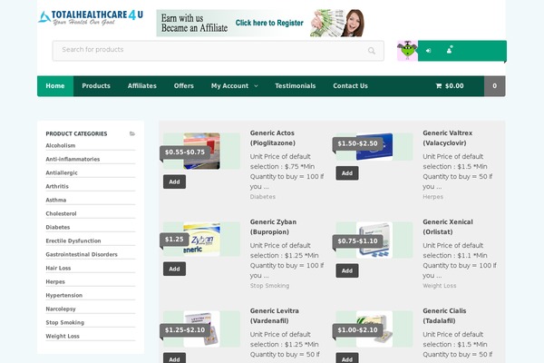 Site using Affiliates-pro plugin