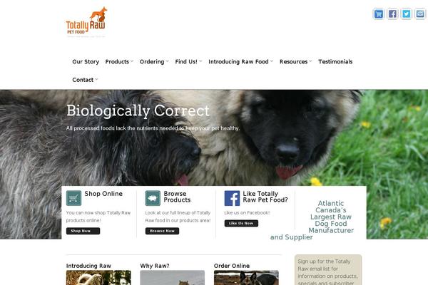 totallyrawdogfood.com site used Sheeva