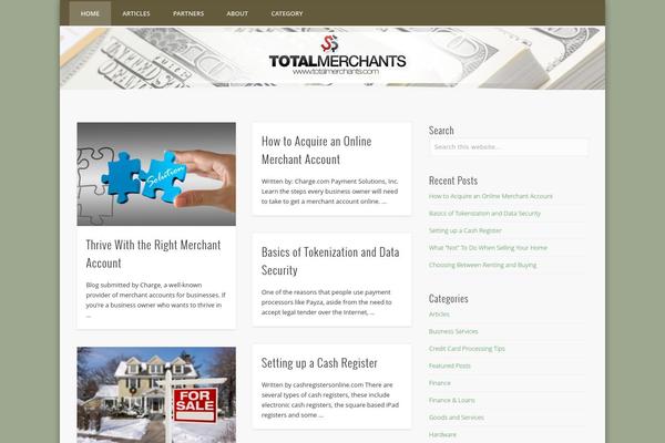 Pinboard Child theme site design template sample