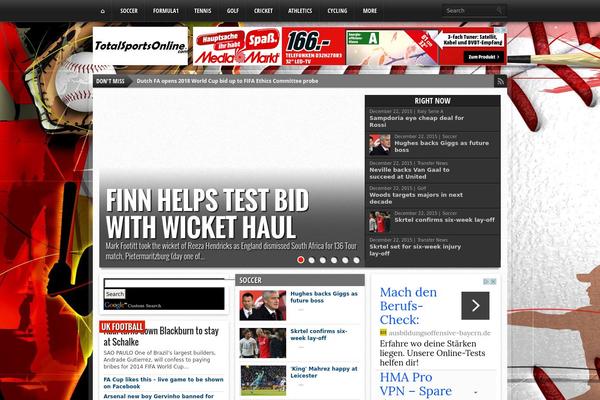 Gameday theme site design template sample