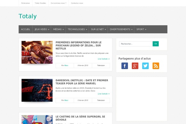 totaly.fr site used Bloggie